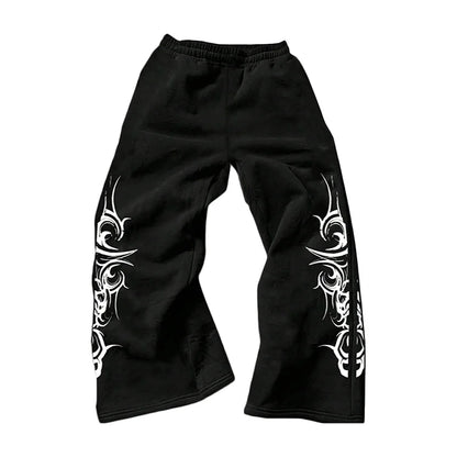 2026 High Street Pants Men Fashion Y2K Sweatpants New Harajuku Hip-Hop Trousers Spring Summer Printed Streetwear Wide-leg Pants