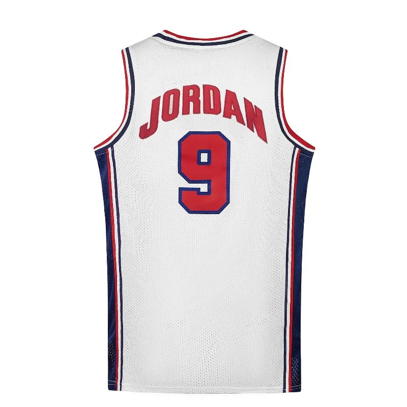 Men's Embroidered #9 Basketball Jersey Breathable Sportswear Sleeveless Training Uniform Team Vest New Design Tops