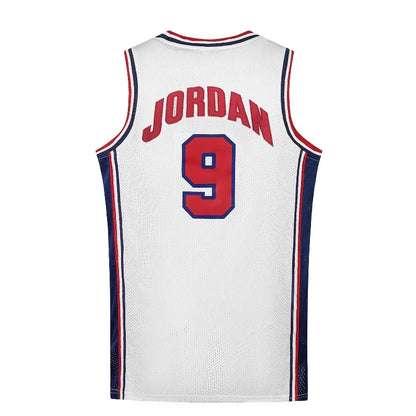 Men's Embroidered #9 Basketball Jersey Breathable Sportswear Sleeveless Training Uniform Team Vest New Design Tops