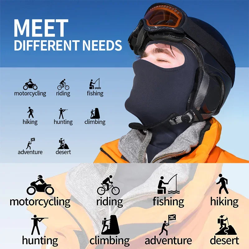 Ski Mask for Men Full Face Mask Balaclava Black Ski Masks Covering Neck Gaiter Protective Head Cover for Motorcycles Mask
