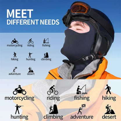 Ski Mask for Men Full Face Mask Balaclava Black Ski Masks Covering Neck Gaiter Protective Head Cover for Motorcycles Mask