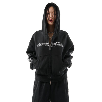 "TRIBAMETAL" ZIP UP